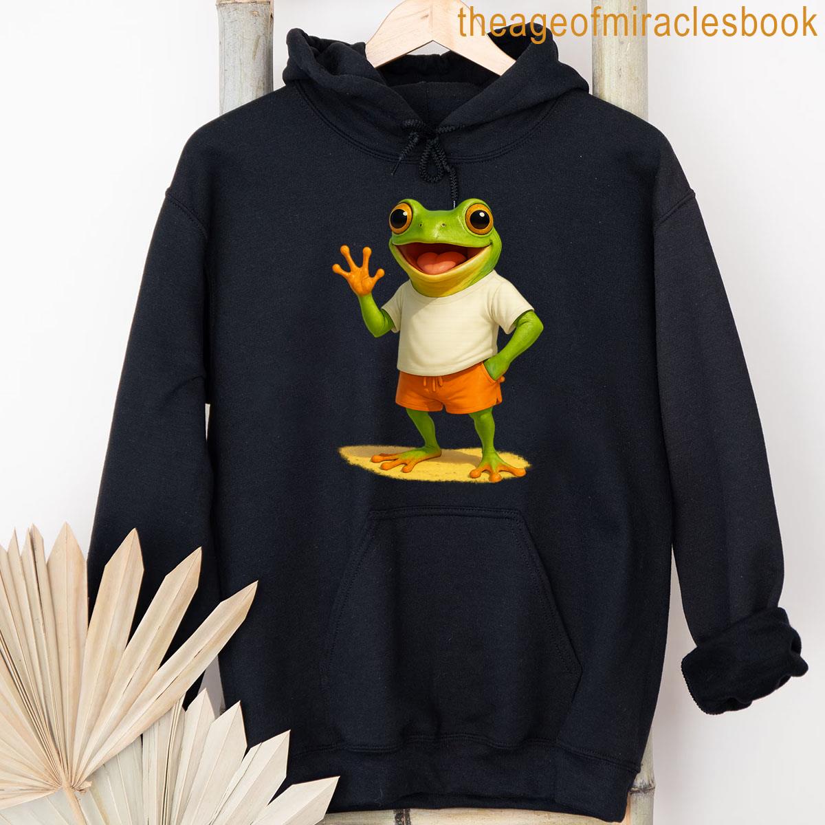 Alternative view of 3d Summer Frog In Shorts And Fun Tropical Vibes T-shirt