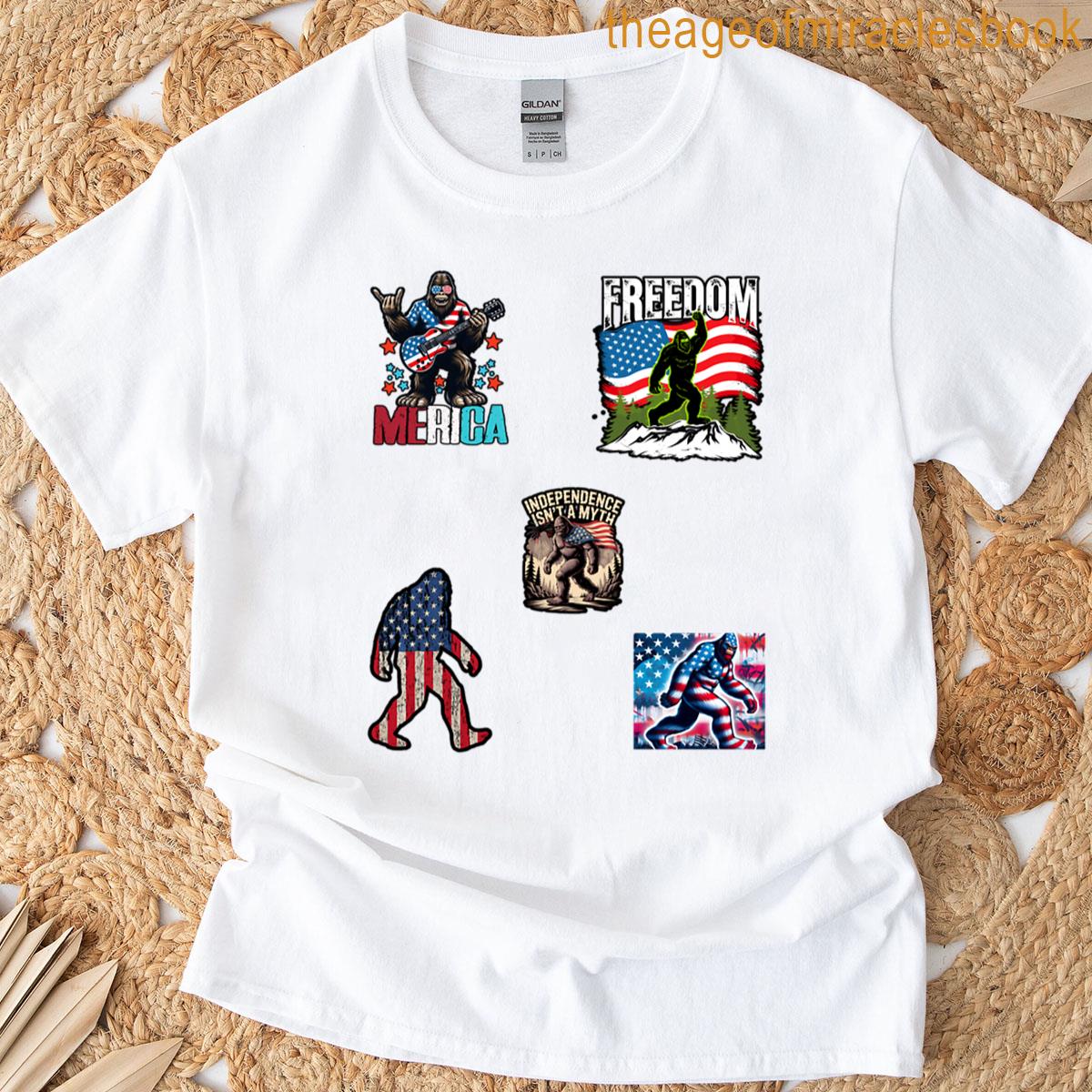 4th Of July Bigfoot Freedom T-shirt