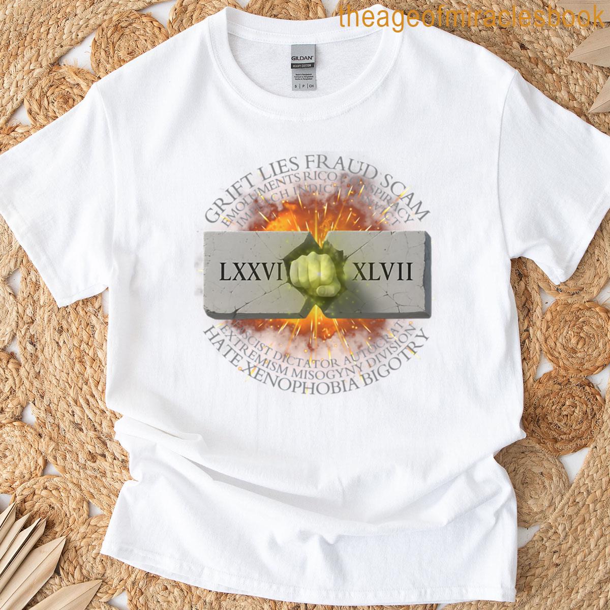8647 Stealth Roman Numeral Symbolic Resistance Words T-shirt