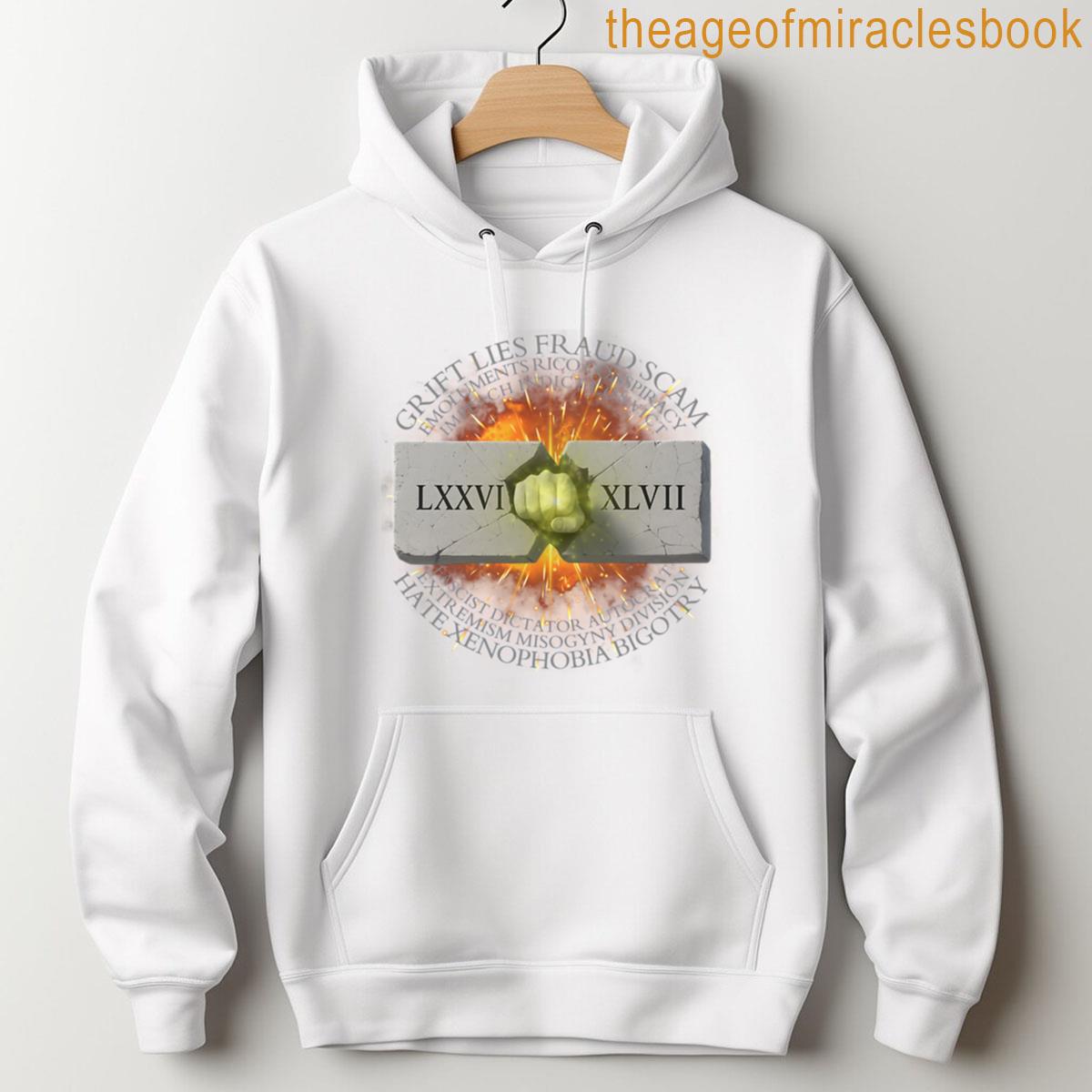 Alternative view of 8647 Stealth Roman Numeral Symbolic Resistance Words T-shirt
