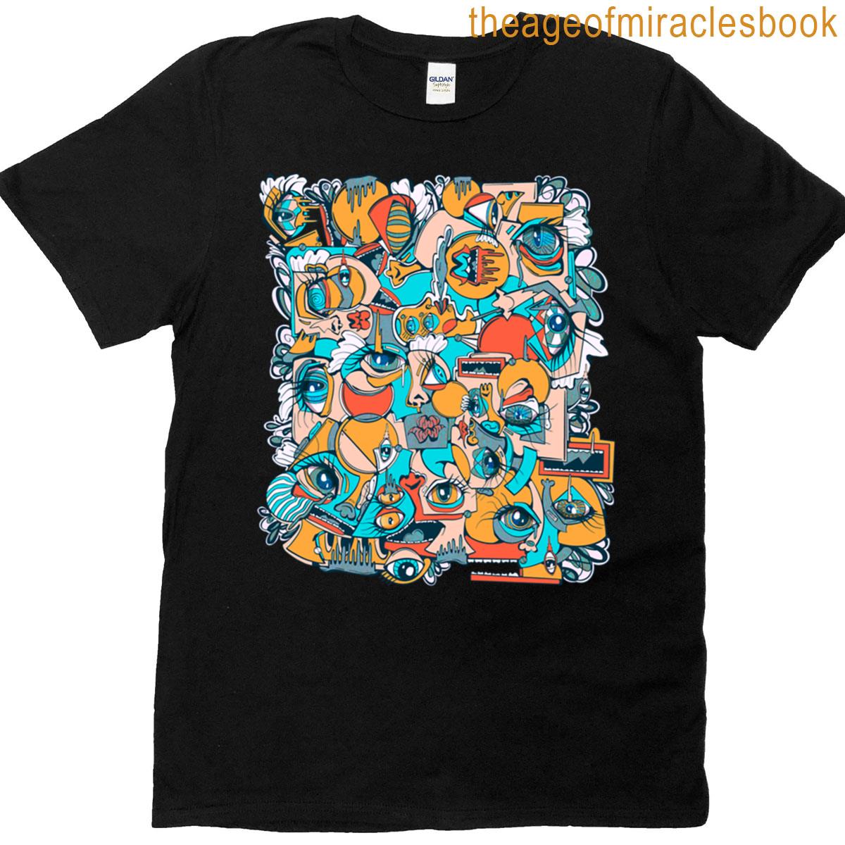 Abstract Graffiti Cubism Eyes Pattern 48 Hollie Day T-shirt