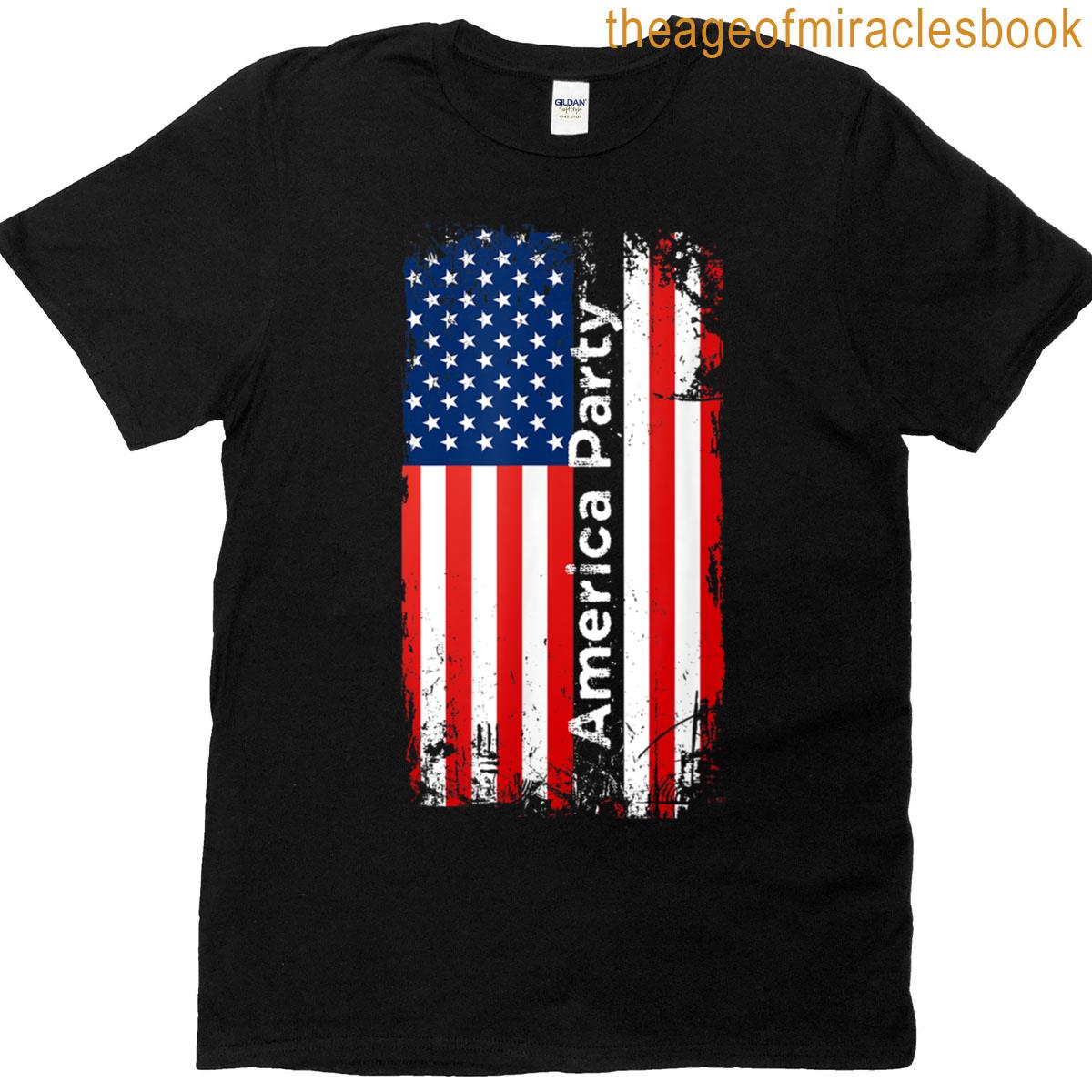 America Party Freedom Independence Three Parties Patriot Usa T-shirt