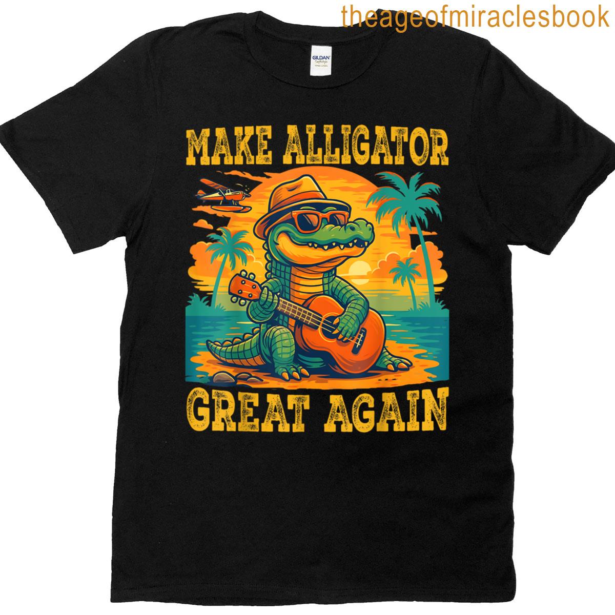 Make Alligators Great Again Funny Vintage Men Women T-shirt
