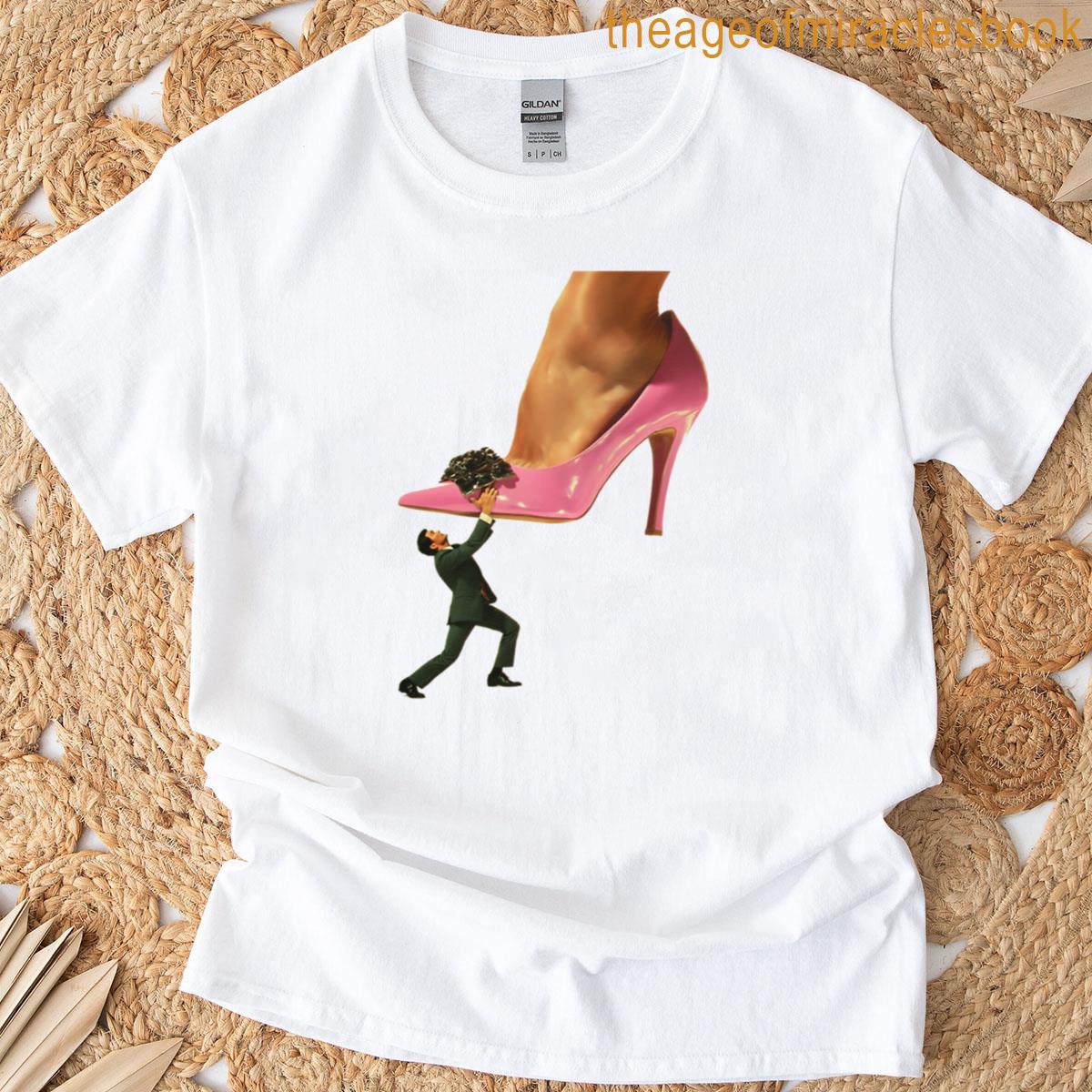 Vintage Women Ad Step On Men Collage Poster T-shirt