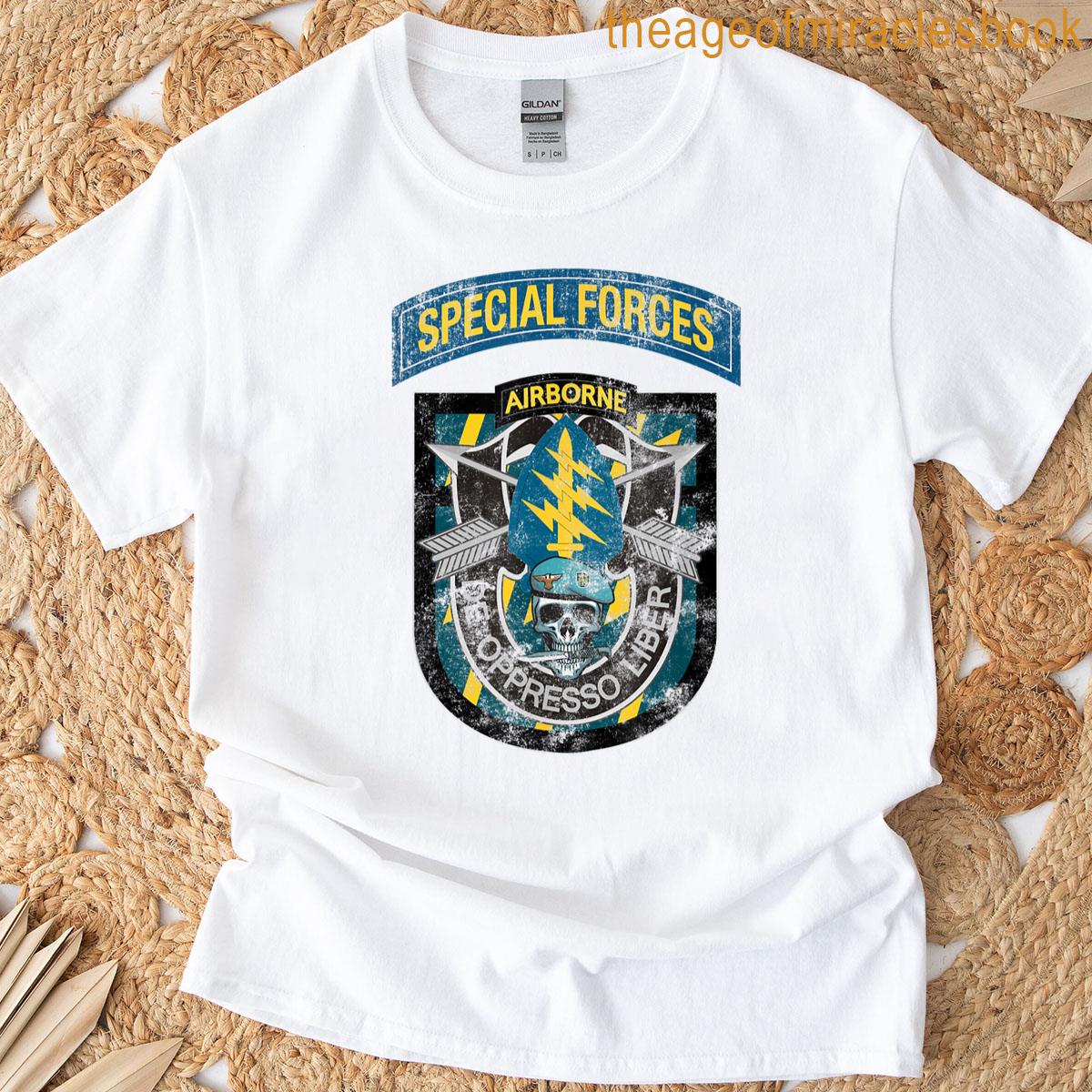12th Special Forces Group Veteran Logo Vintage Patriotic Men T-shirt