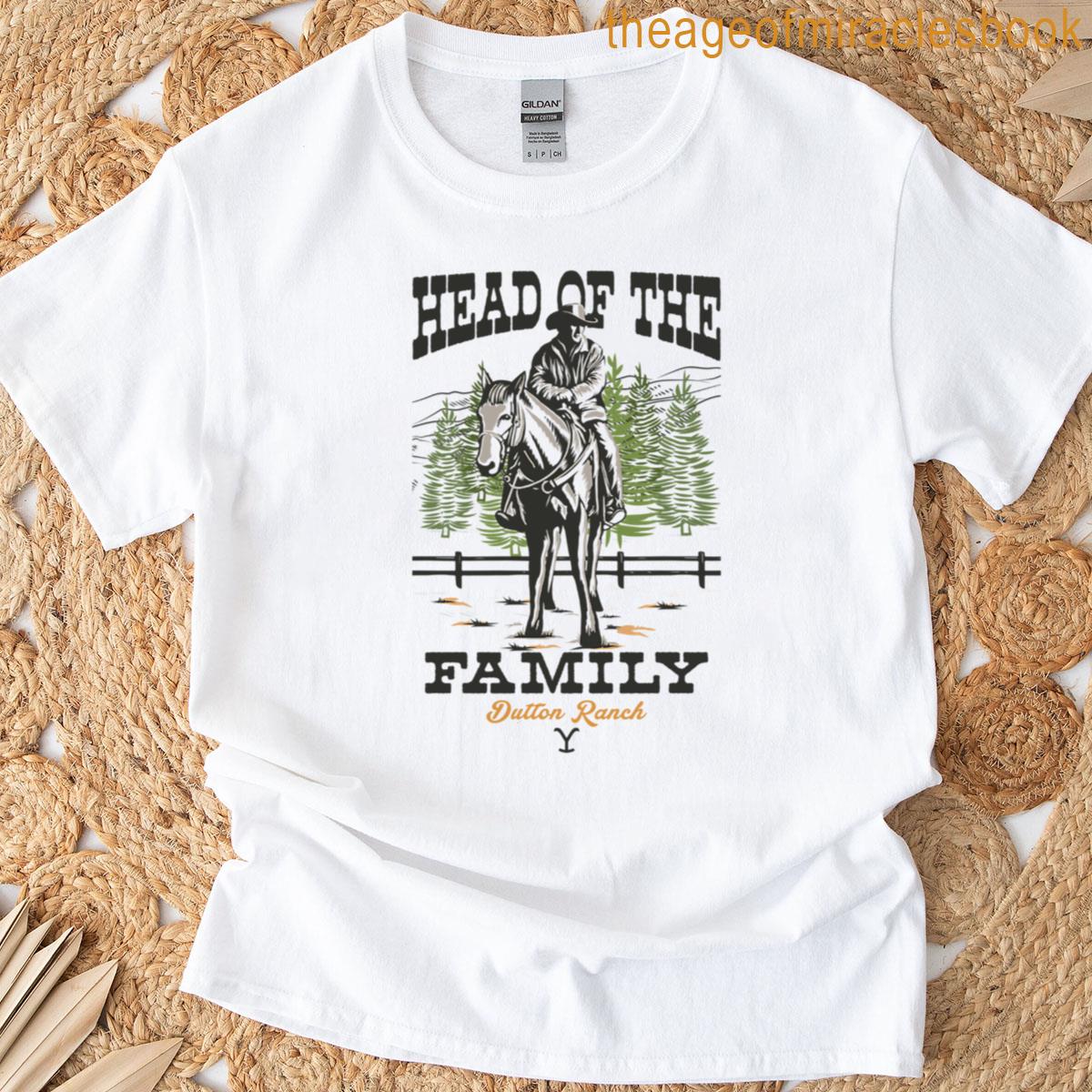 Yellowstone Head Of The Family Dutton Ranch Big Chest Logo T-shirt