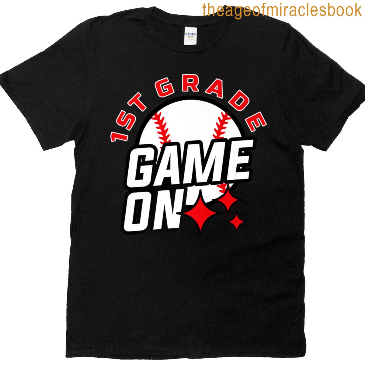 1st Grade Back To School Baseball Game On First Day Boys Premium T-shirt