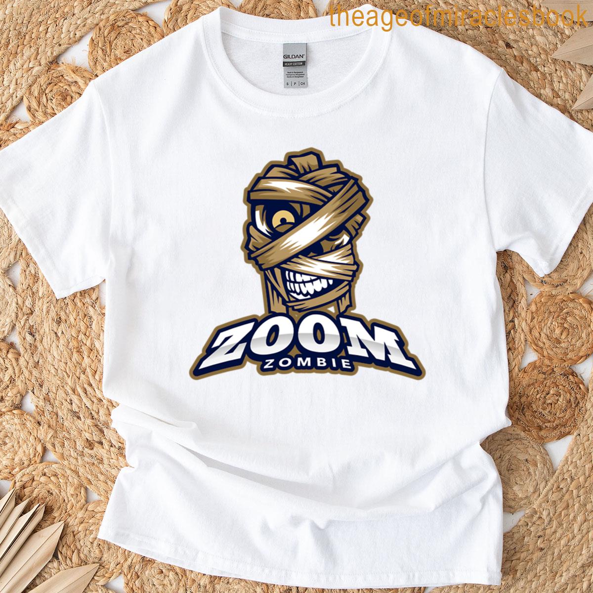 Zoom Zombie Sarcastic Office Work-from-home Halloween Design Oversized T-shirt