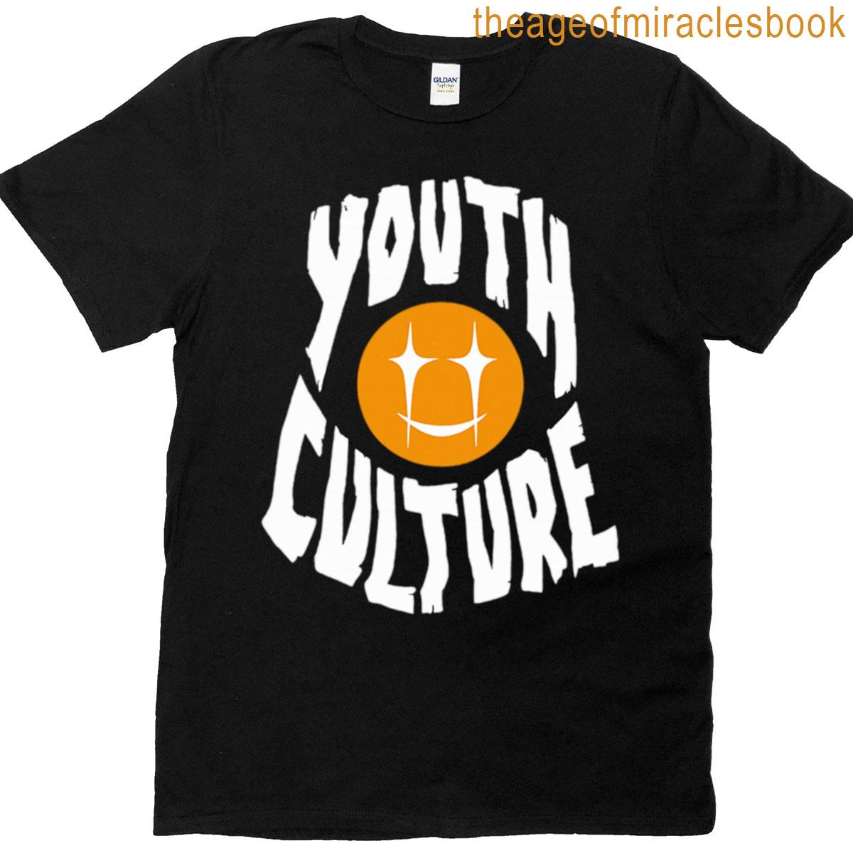Youth Culture Retro Smile Face Trendy Streetwear Graphic Tee Sticker Design Oversized T-shirt