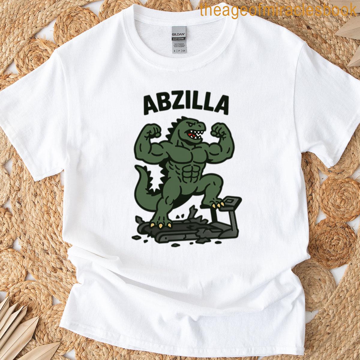 Abzilla Bodybuilding Godzilla Gym Monster Cartoon T-shirt