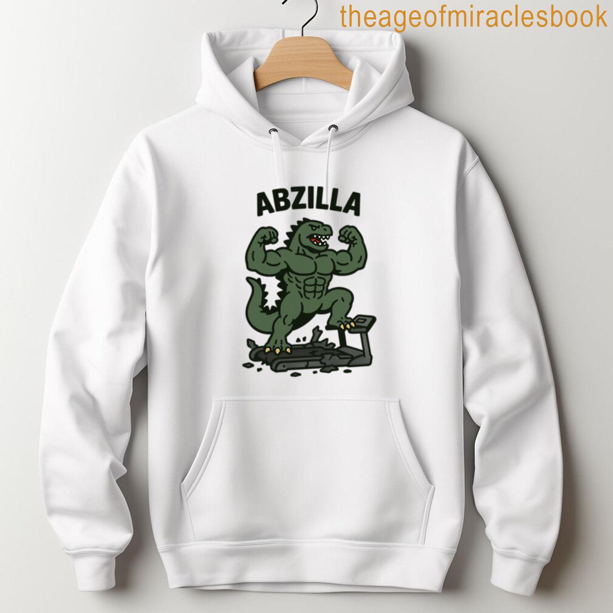 Alternative view of Abzilla Bodybuilding Godzilla Gym Monster Cartoon T-shirt