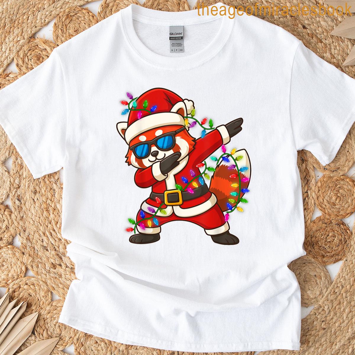 【X'mas】 パリピ ★Dabbing Santa☆ダビング サンタ トレーナー Christmas Red Panda Dabbing Lights Santa Xmas For Men Women