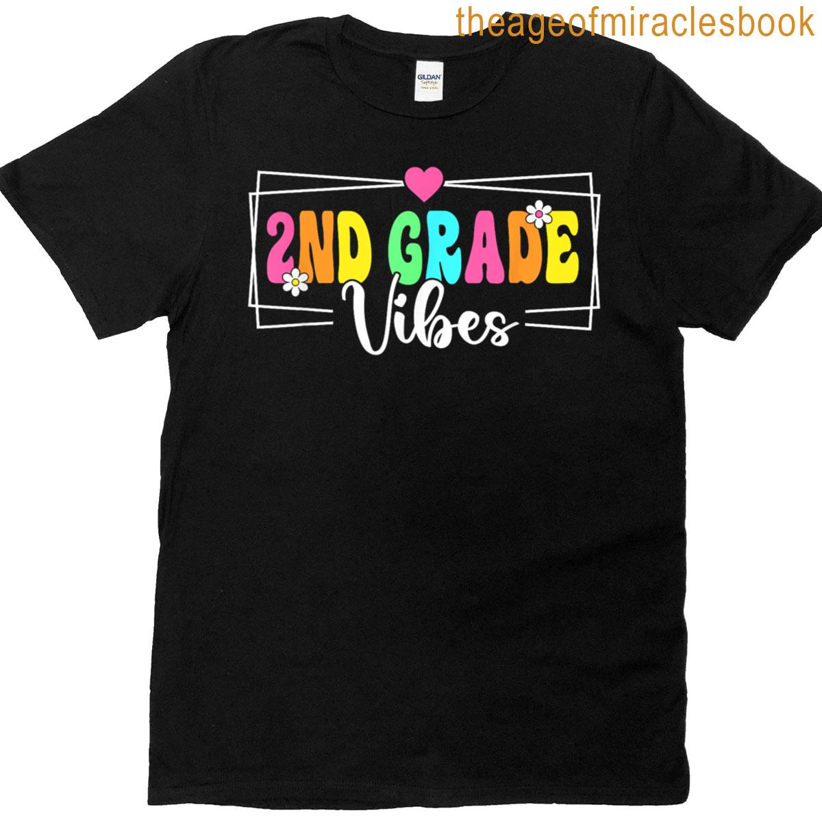 2nd Grade Vibes Back To School Coquette Teachers Girls Kids T-shirt