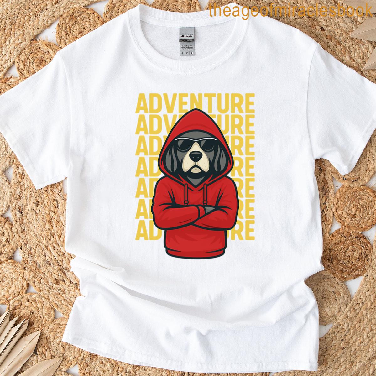 Adventure Dog Cool Cartoon Design Oversized T-shirt