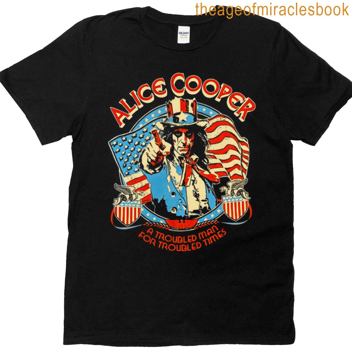Alice Cooper Uncle Sam Poster Art For Rock Rebels And Gift For Political Satire Fans T-shirt