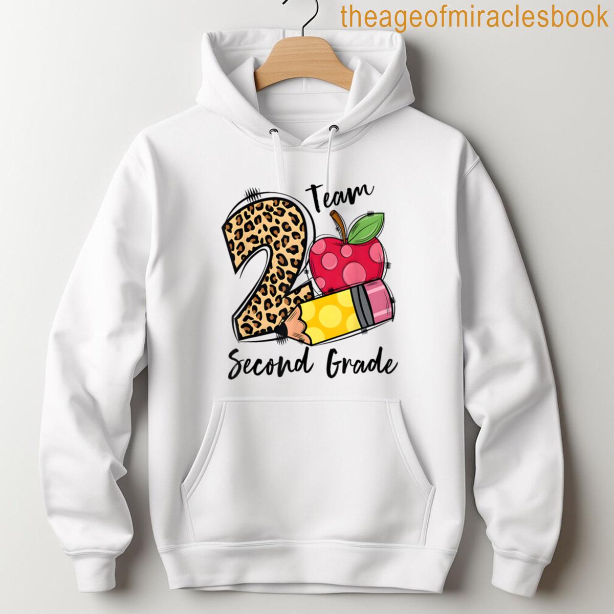 Alternative view of 2nd Grade Team Leopard Teacher Student Back To School Girls T-shirt