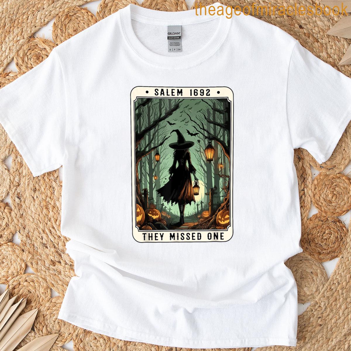 Vintage Salem Book Club Salem 1692 They Missed One Halloween T-shirt
