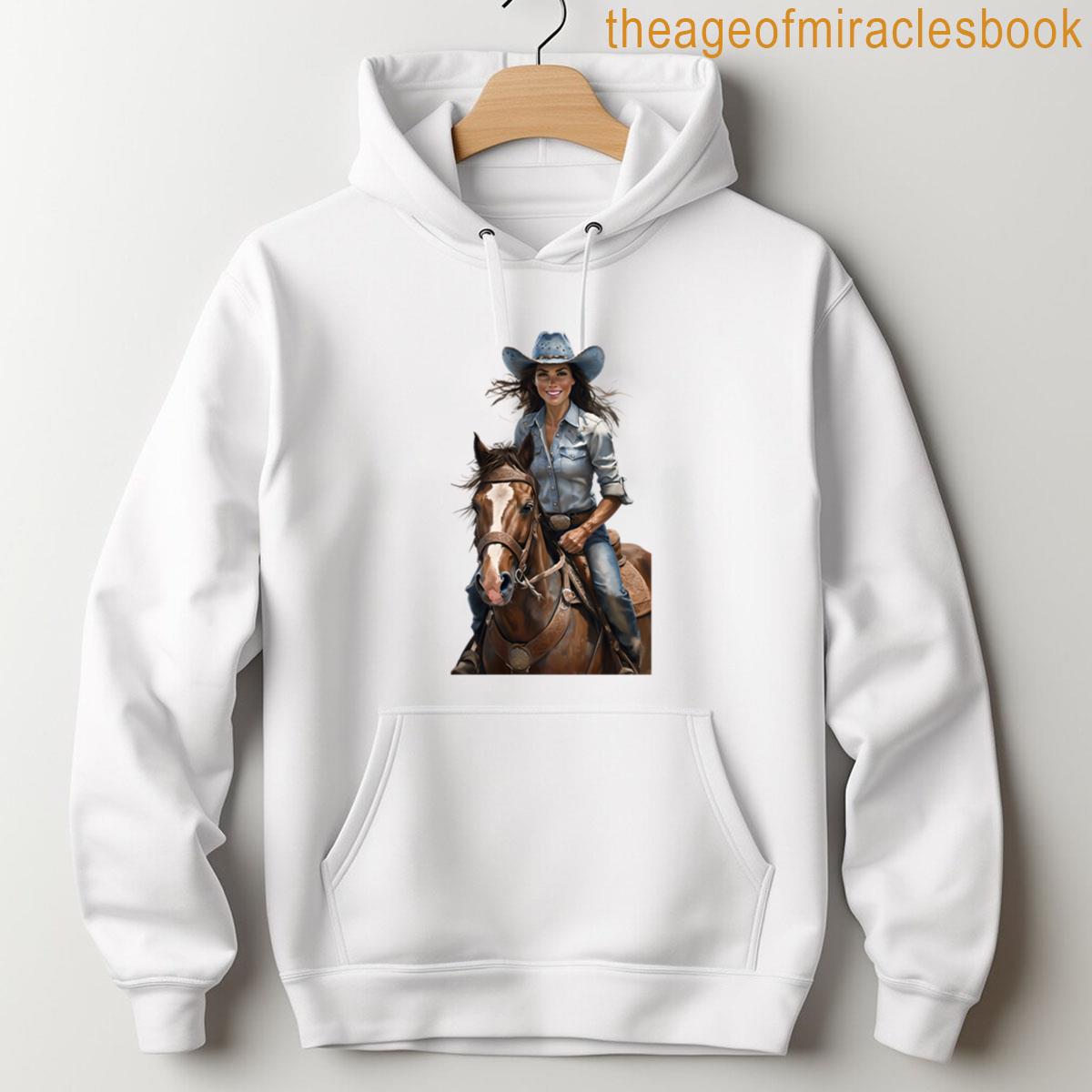Alternative view of Western Cowgirl Riding Horse Rustic Country Lifestyle Art T-shirt
