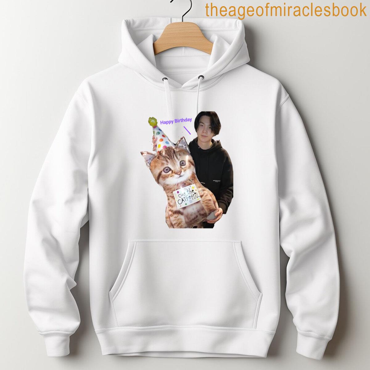 Alternative view of Yoongi Suga Meow Cat Birthday Card T-shirt