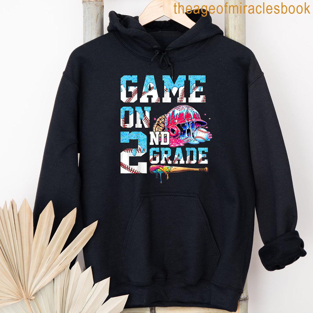 Alternative view of 2nd Grade Back To School Baseball Drip Ice Cream Game On T-shirt