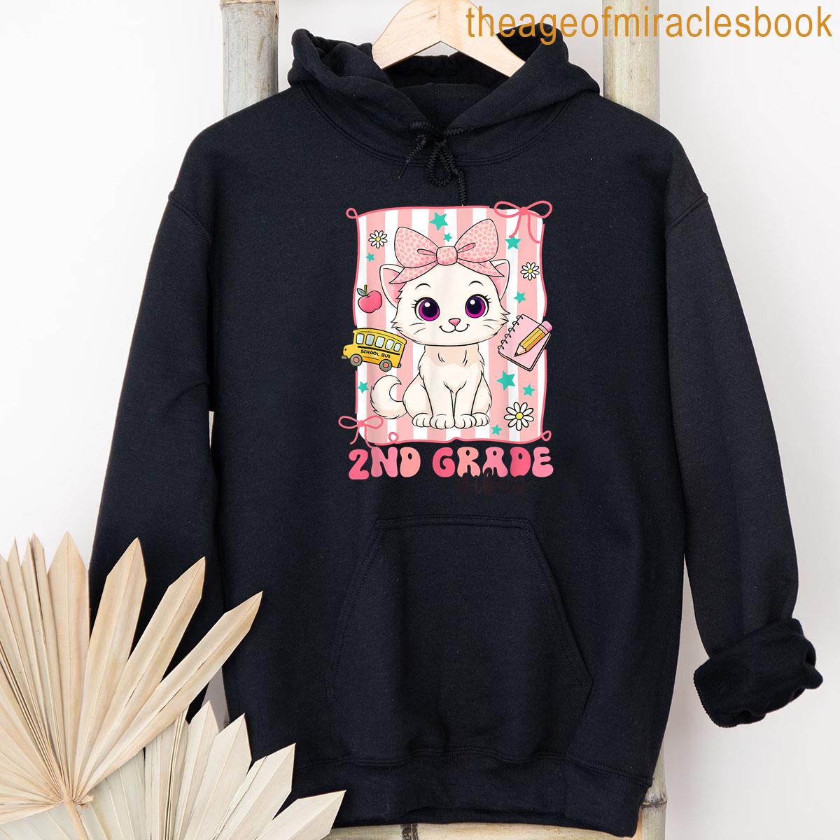 Alternative view of 2nd Grade Vibes Back To School Cute Cat For Girls Kids T-shirt