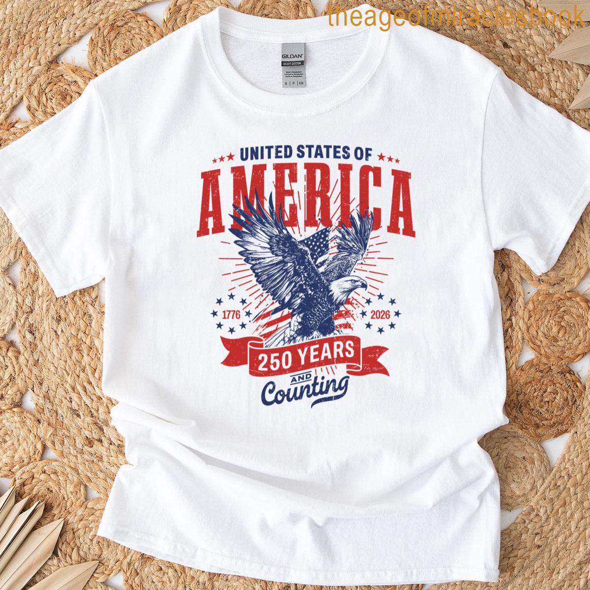 250th Birthday United States Eagle Flag T-shirt