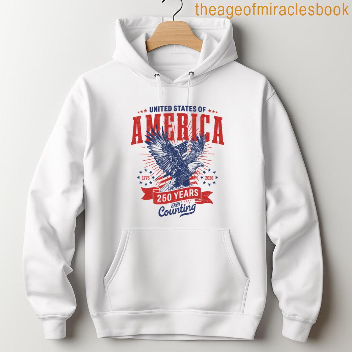 Alternative view of 250th Birthday United States Eagle Flag T-shirt