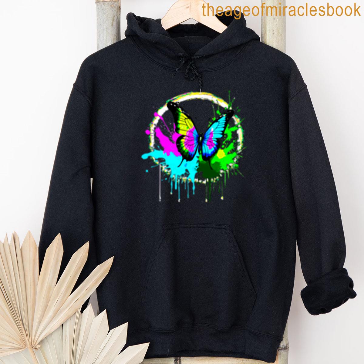 Alternative view of Abstract Butterfly Explosion - Colorful Wall Art T-shirt