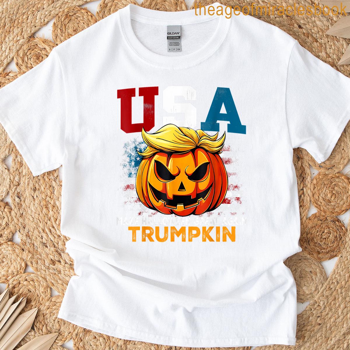 Trumpkin 2025 Usa Make Halloween Great Again Funny Trump T-shirt