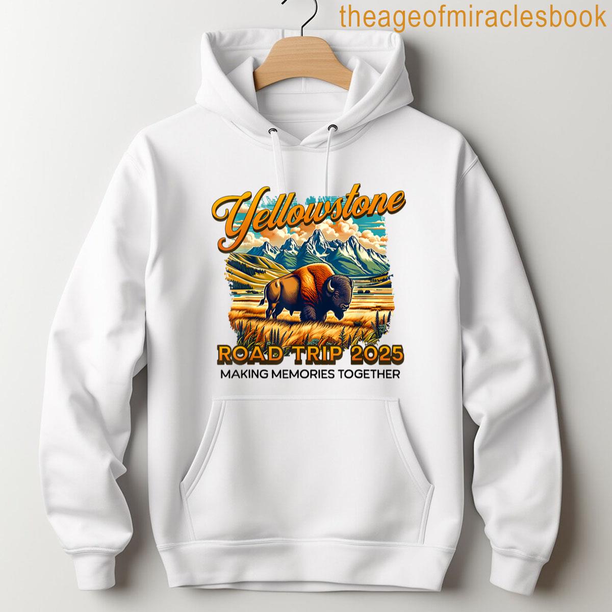 Alternative view of Yellowstone Road Trip 2025 National Park Family Camping T-shirt