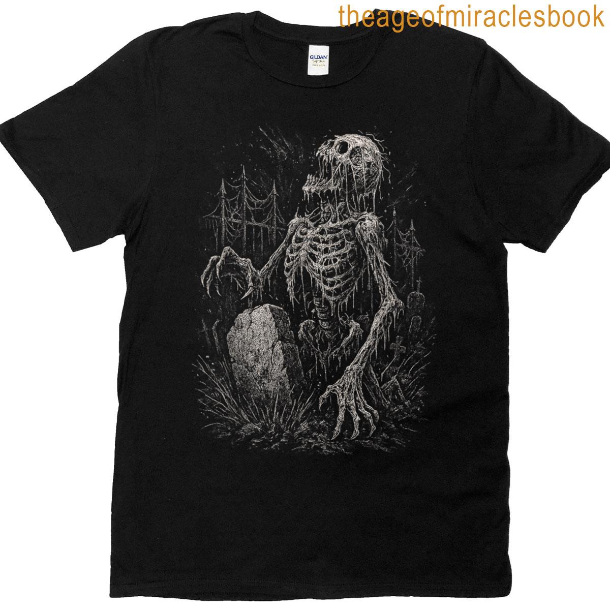 Zombie Skeleton Undead Horror Grave Goth Alt Alternative Art T-shirt
