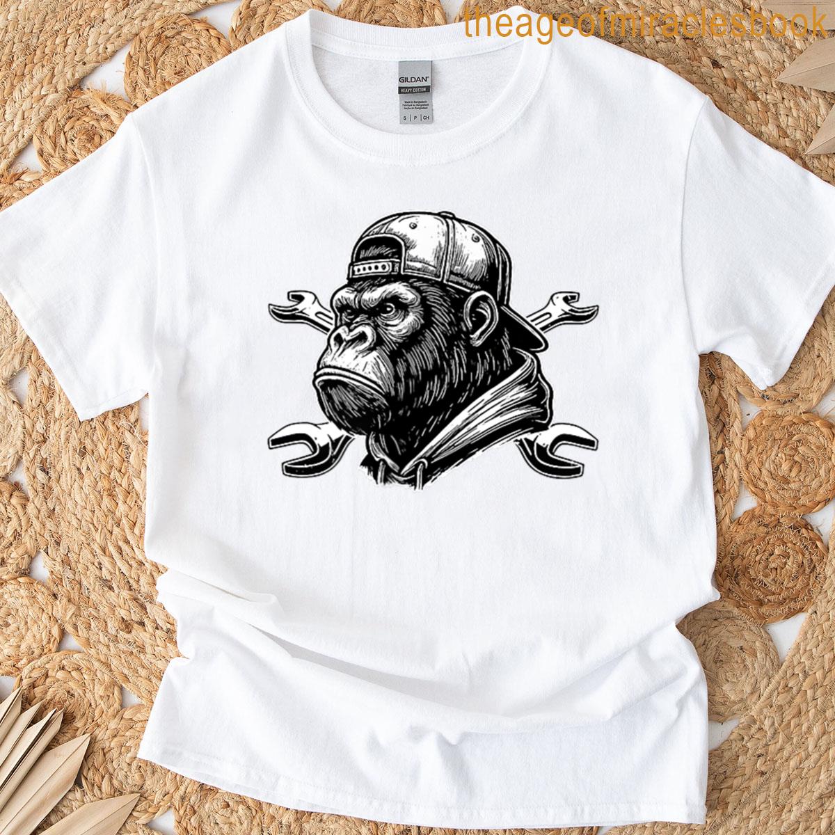 2 Sided I Can Fix Stupid But Its Gonna Hurt Monkey Funny T-shirt