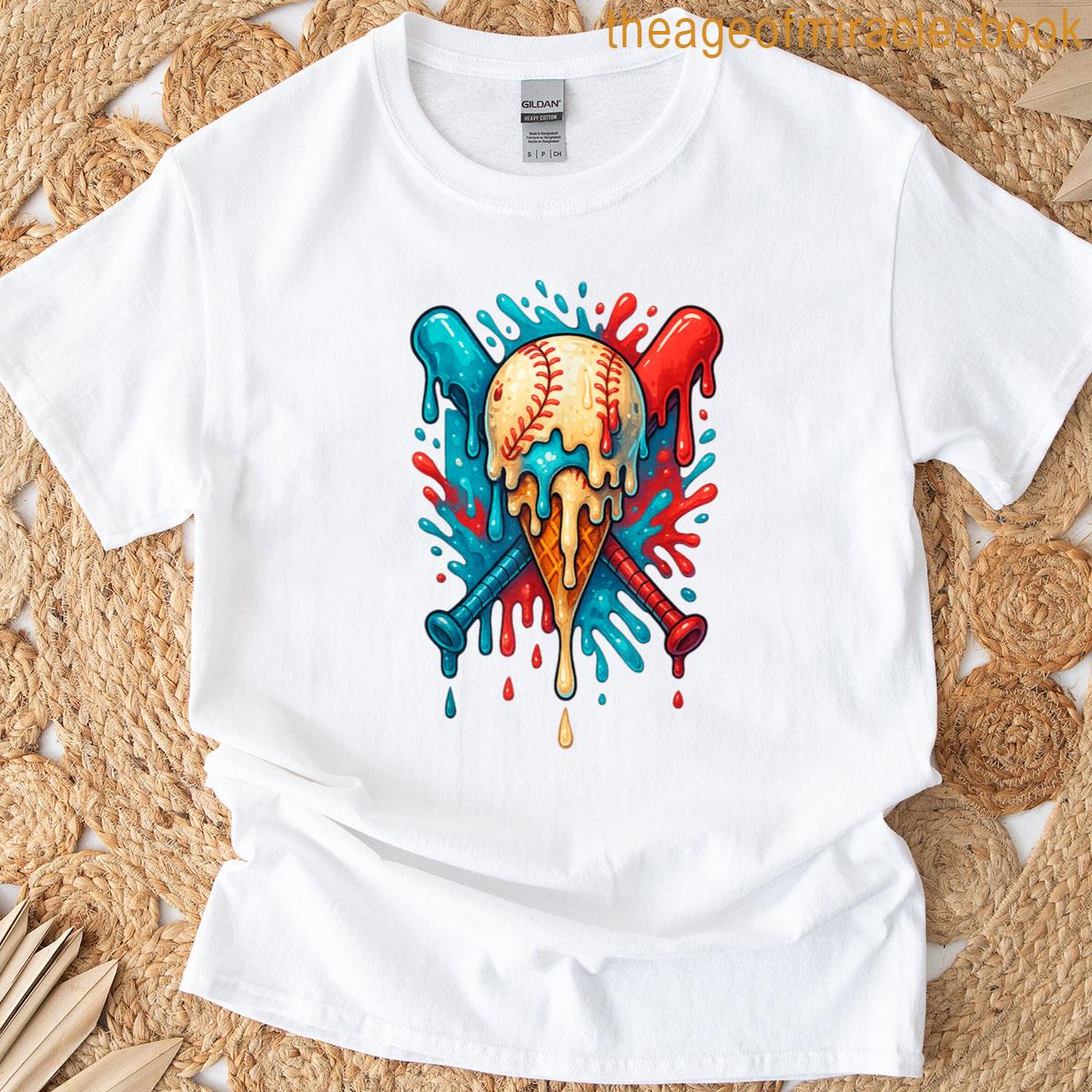 Baseball Drip Baseball Lifestyle 101 Youth Boys Ice Cream T-shirt