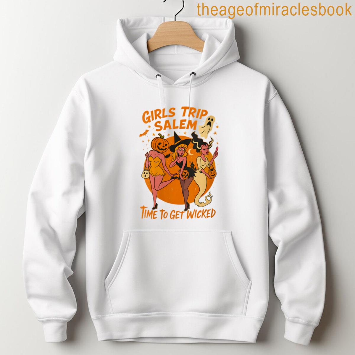 Alternative view of Womens Retro Girls Trip Salem Halloween Time To Get Wicked Fun T-shirt