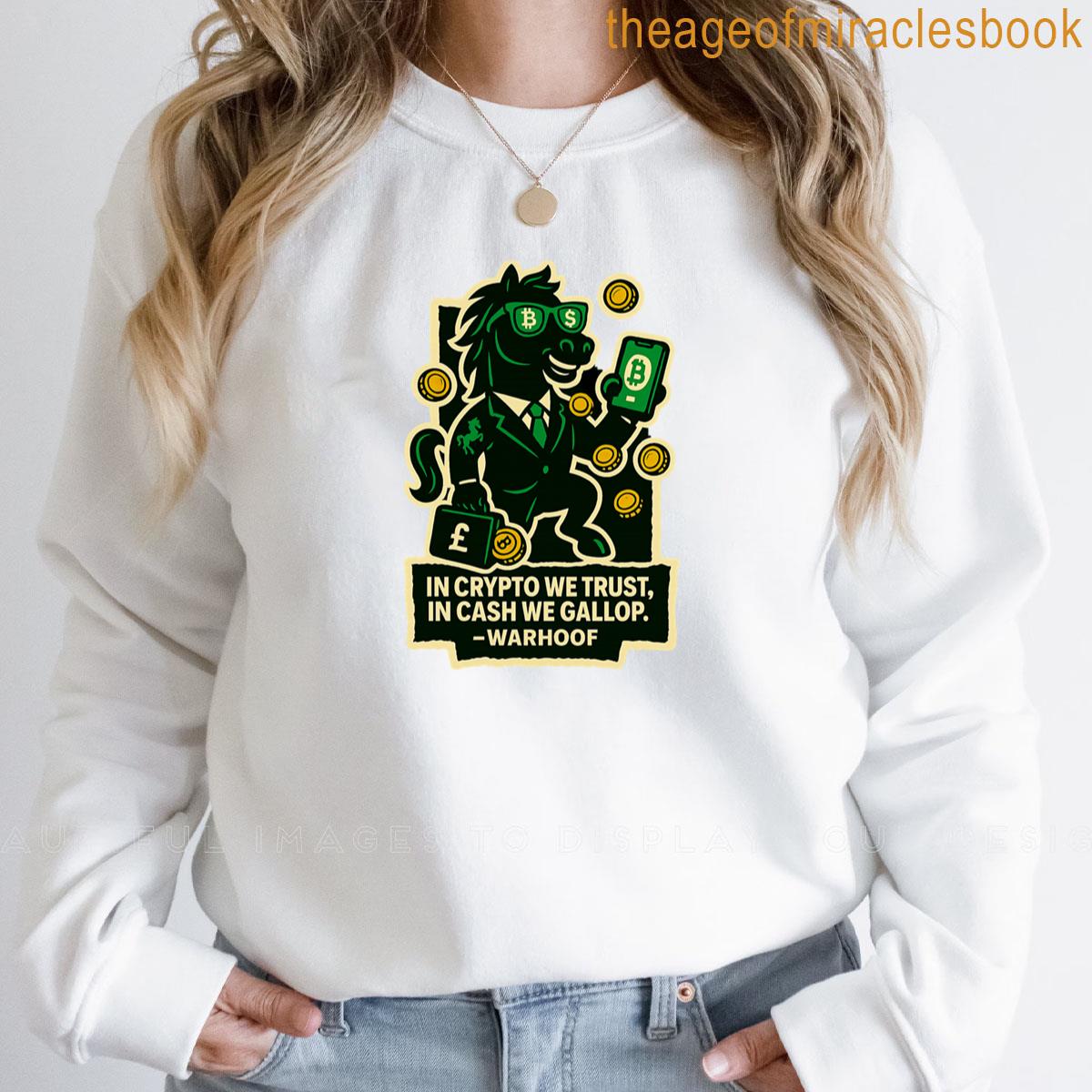 British Crypto Horse Sticker Funny Lloyds Bank Meme Warhoof Oversized  T-shirt