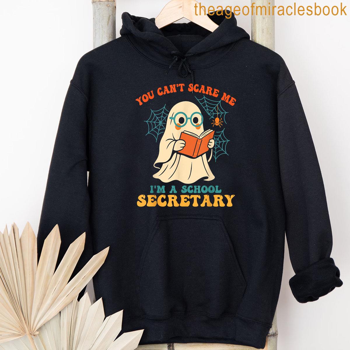 Alternative view of You Cant Scare Me Im A School Secretary Halloween Costume T-shirt