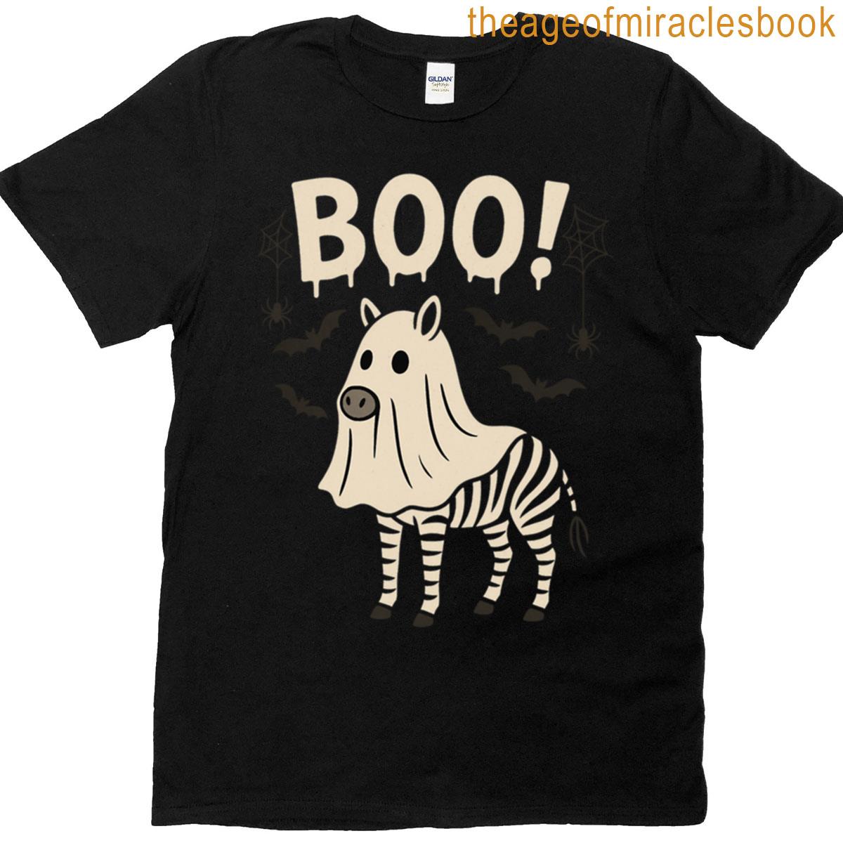 Zebra Boo Halloween Funny Costume Animal Lover T-shirt