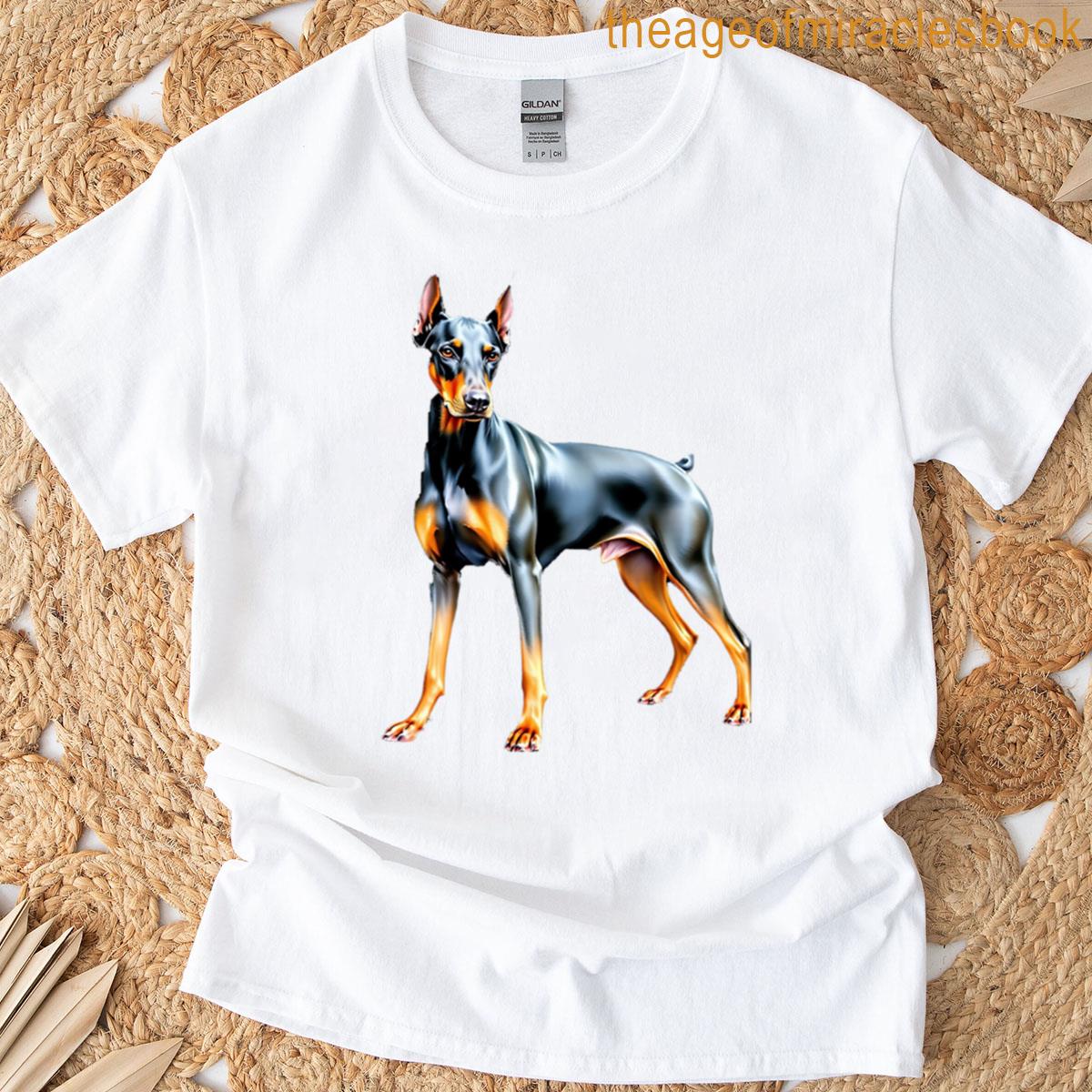 Vibrant Doberman Art Print T-shirt