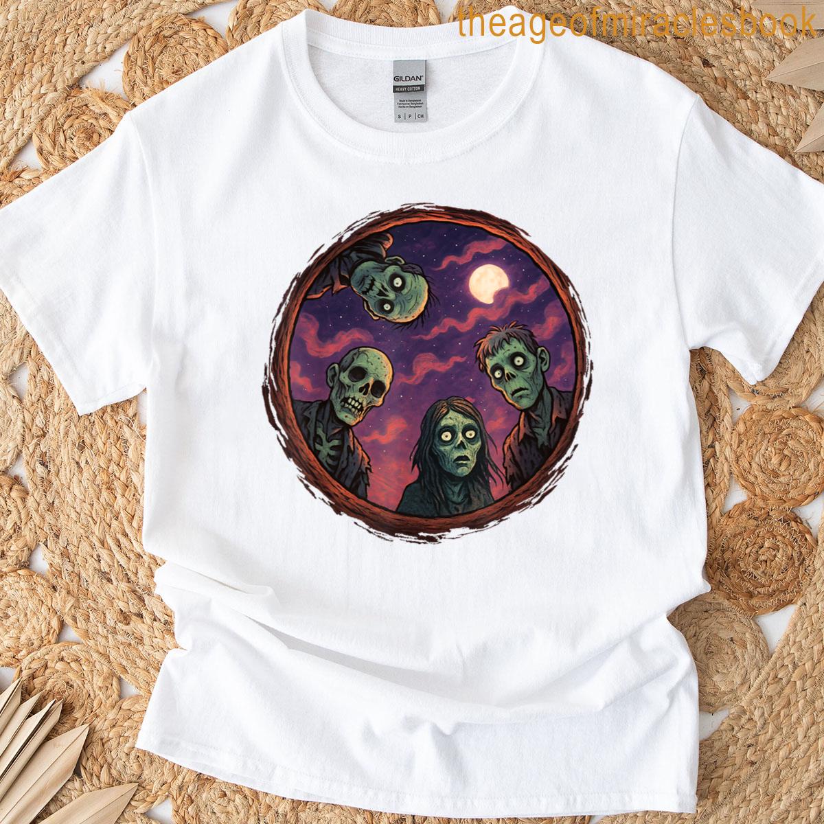 Zombie Men Women Funny Halloween Graphic Zombie Pit T-shirt