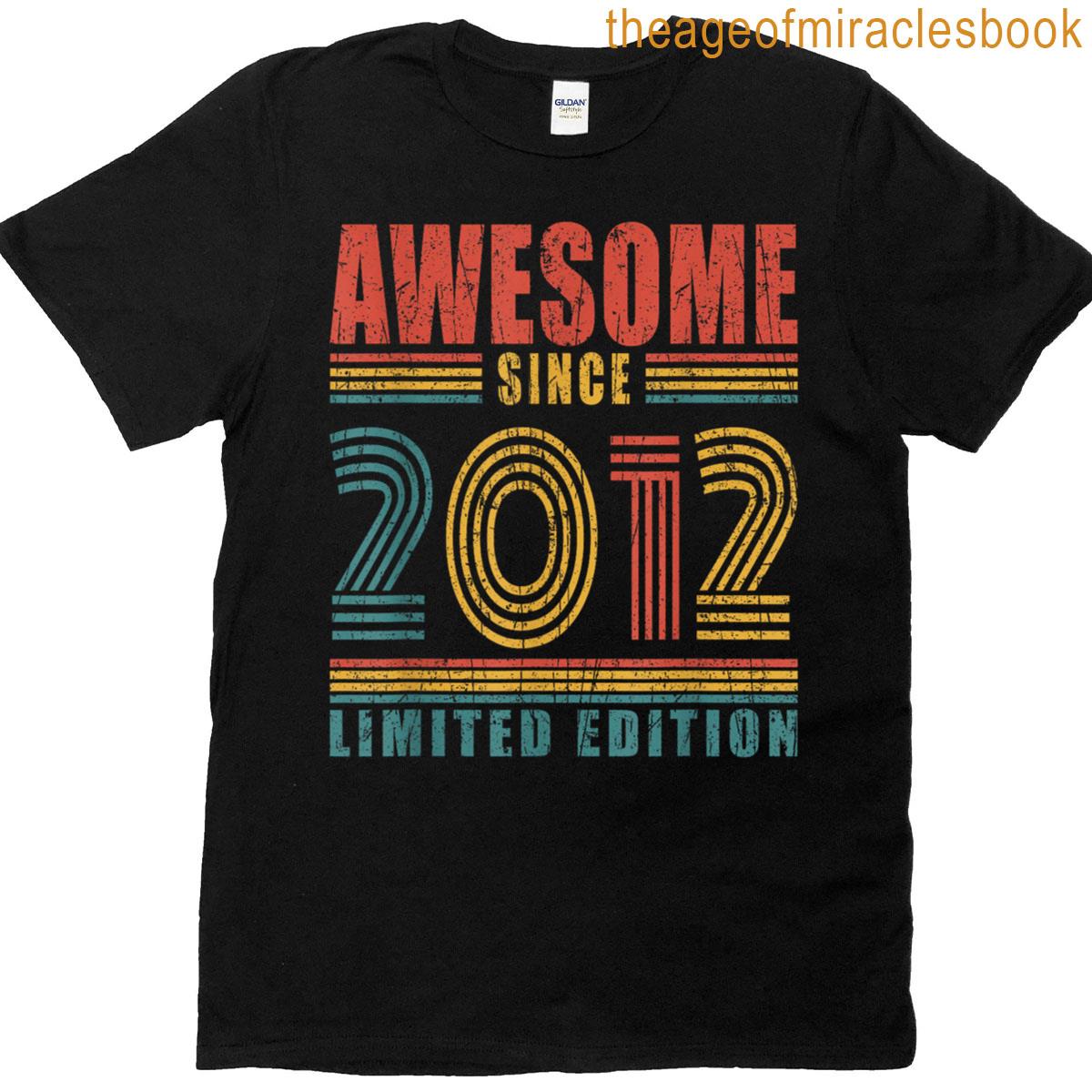 13th Birthday Awesome Since 2012 Vintage 13 Birthday T-shirt