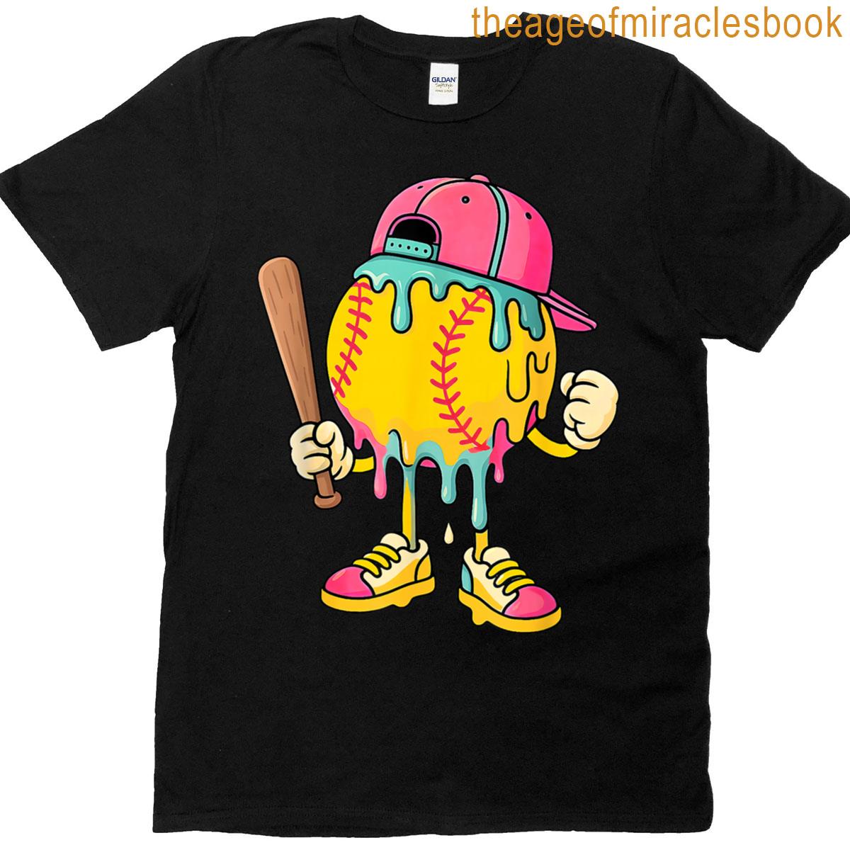 Baseball Drip Ice Cream Baseball Lifestyle 101 Apparel T-shirt