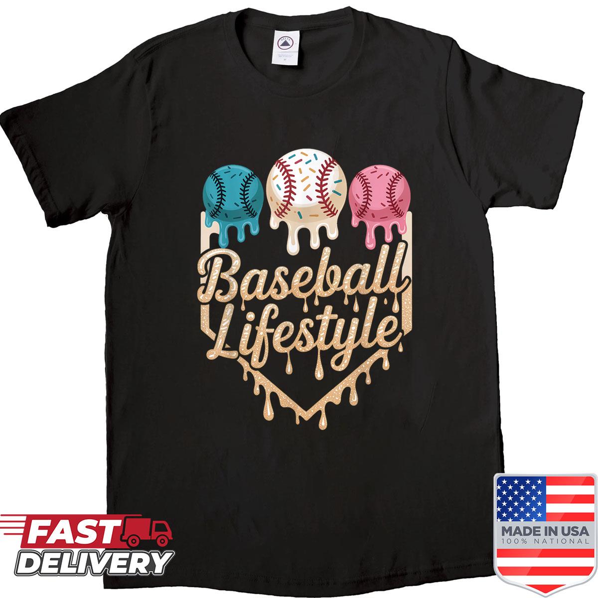 Baseball Lifestyle 101 Apparel Youth Baseball Drip Icecream Shirt