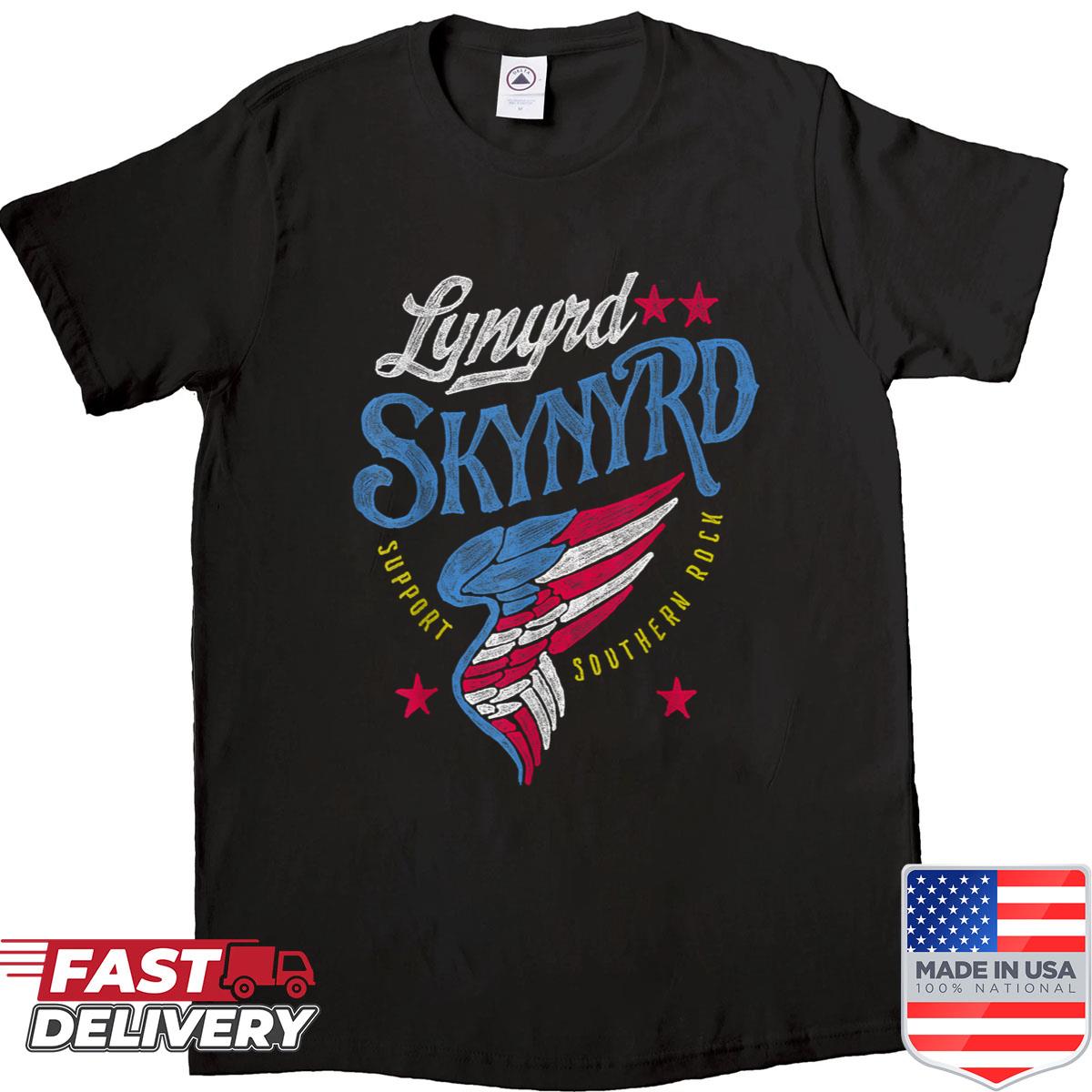 Wing Stars Flag Support Southern Rock Gifts Shirt