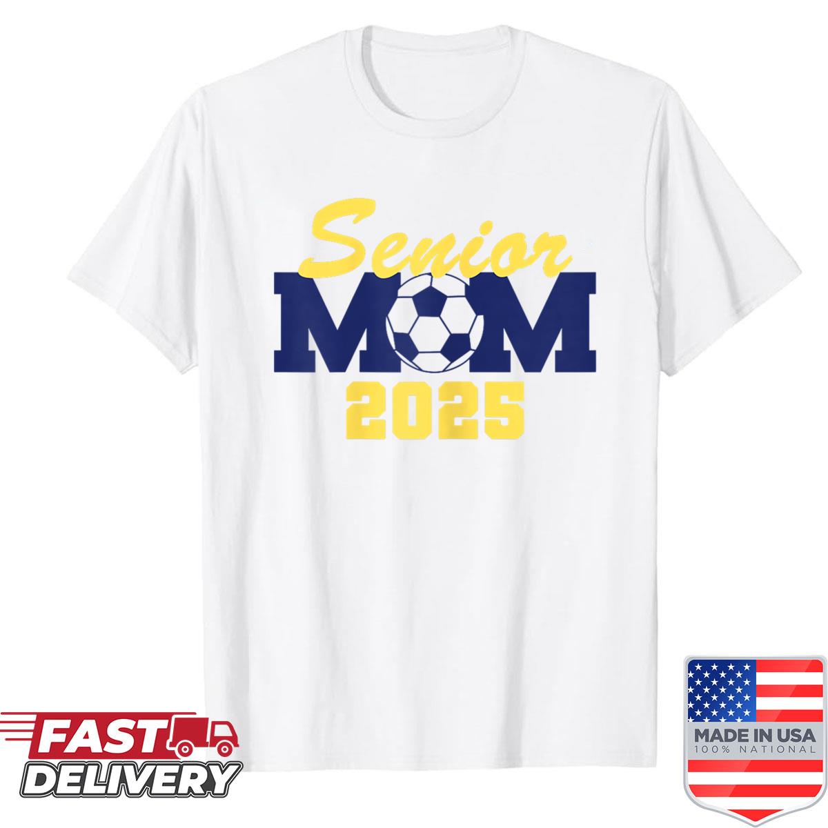Womens Miller 3 Navy Blue Text Senior Mom Shirt