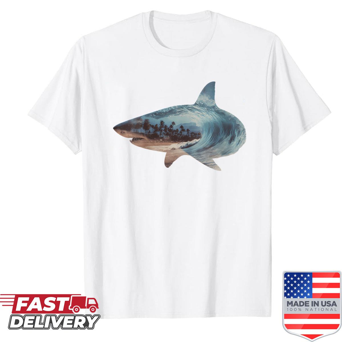 Womens Shark Animal Graphic Marine Biology Sea Ocean Shark Lover Shirt