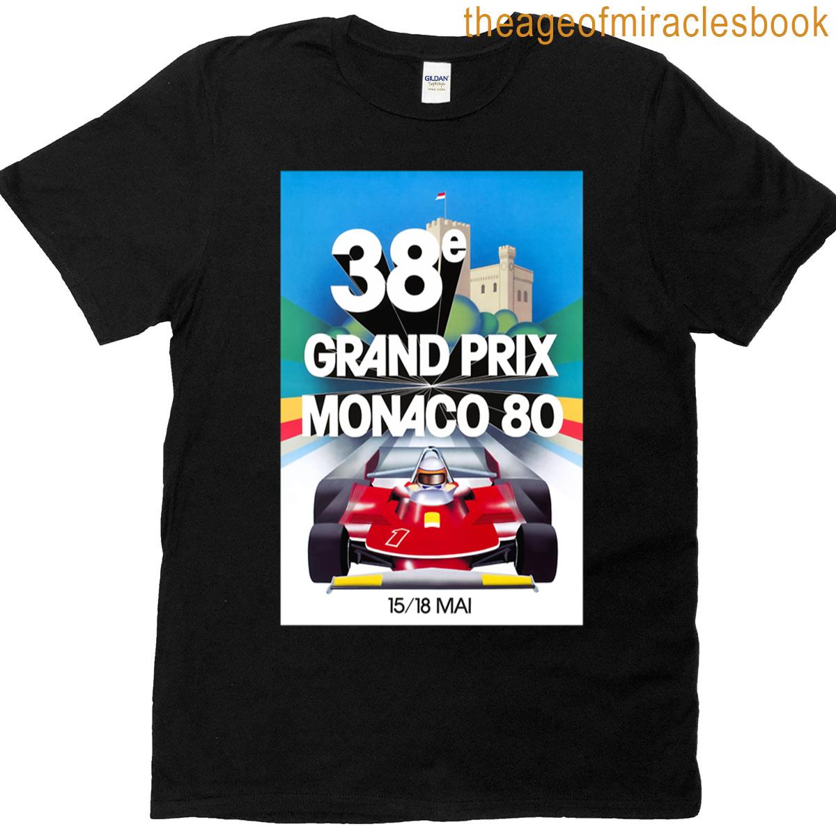 1980 Monaco Grand Prix Racing Poster T-shirt