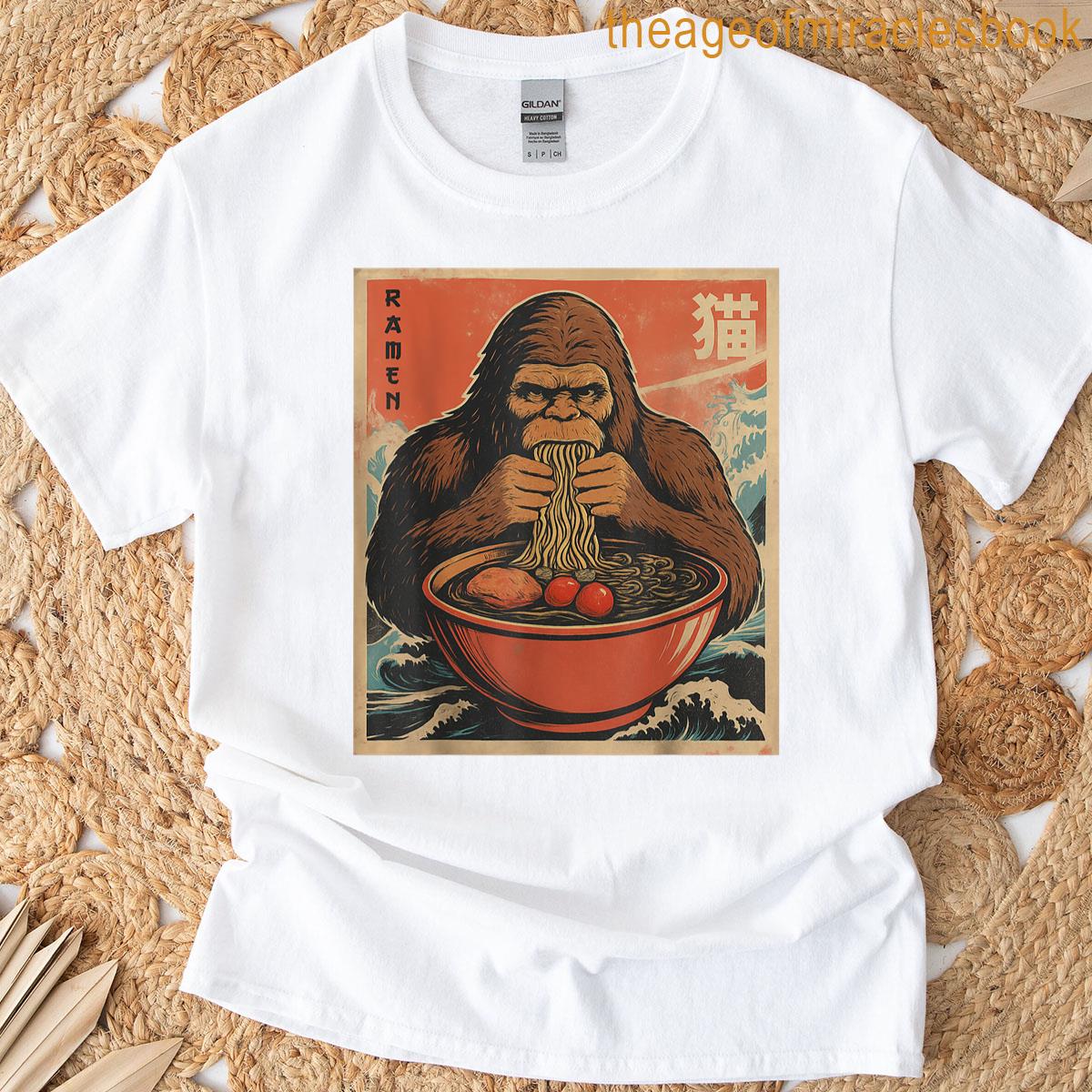 Anime Bigfoot Ramen Japanese Funny Kawaii Gift Men Women Kid T-shirt