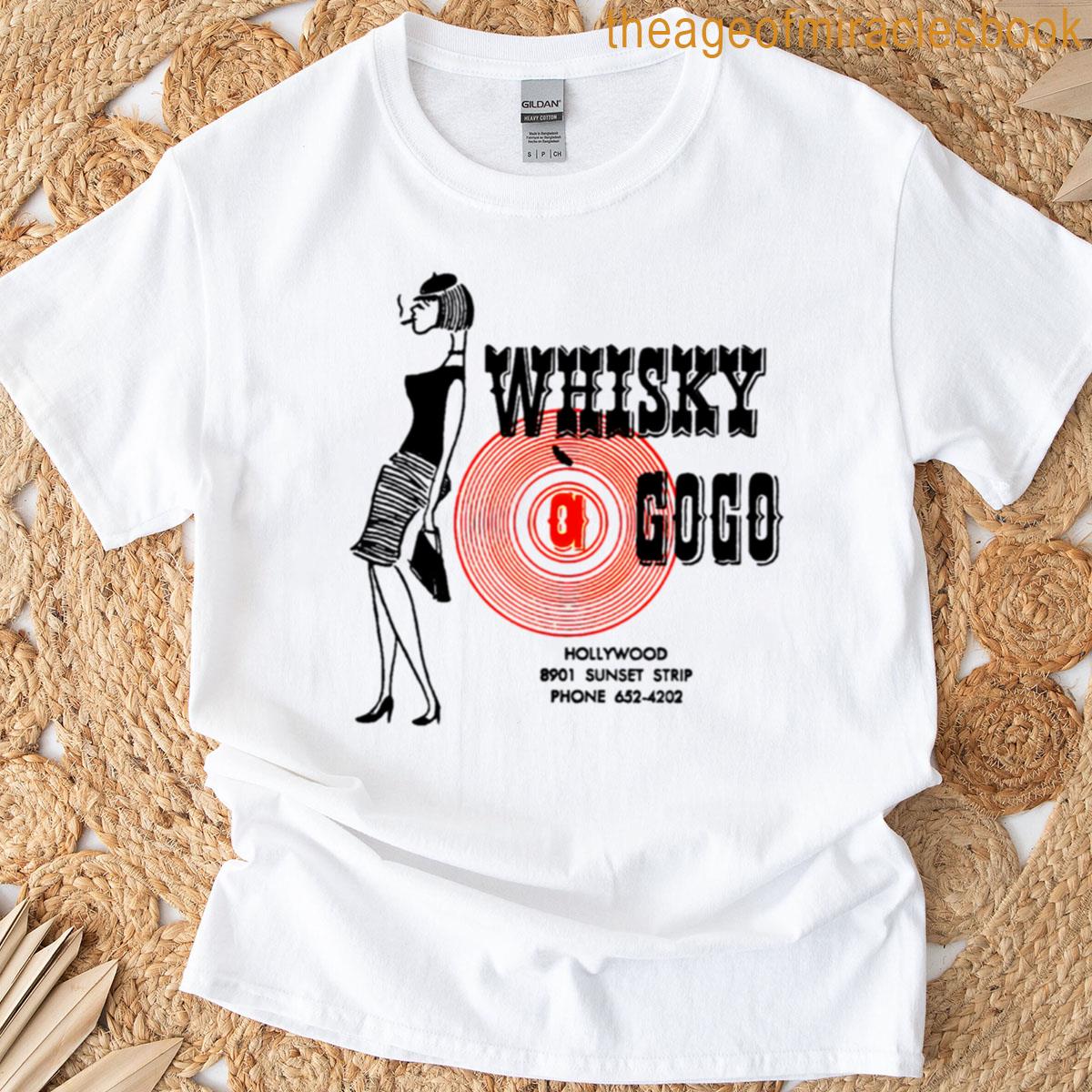 Whisky A Go Go Vintage Poster Restoration Digital Painting Retro Band Gig T-shirt