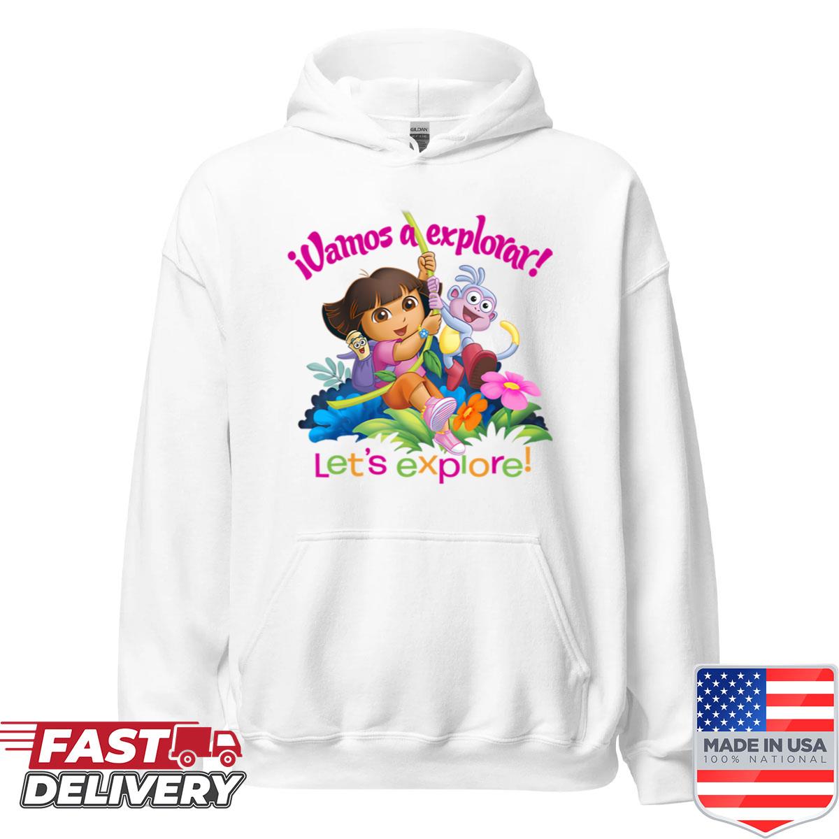 Alternative view of Adventure And Cartoon Explorer Cute Monkey Girl Shirt