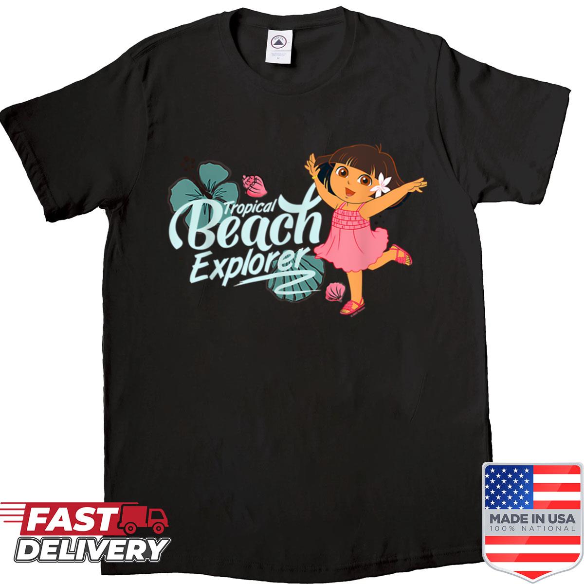 Adventure Girl Cartoon Cute And Explorer Monkey Shirt